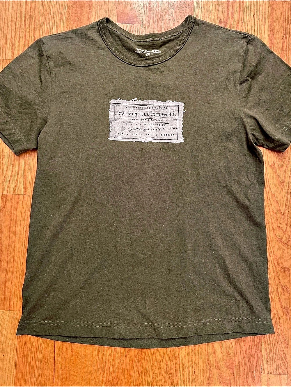 Calvin Klein Jeans Graphic Short Sleeve Tee Size Large